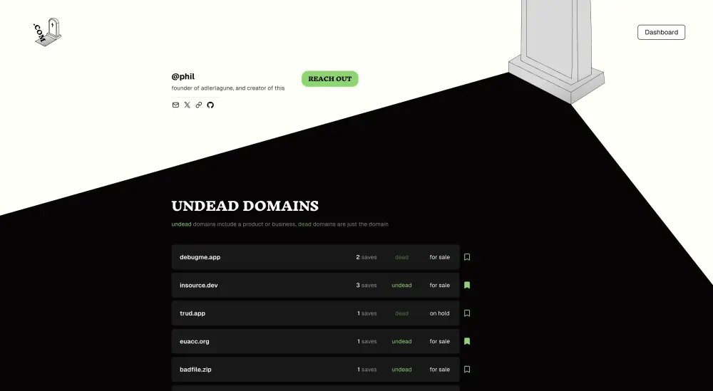 public profile page